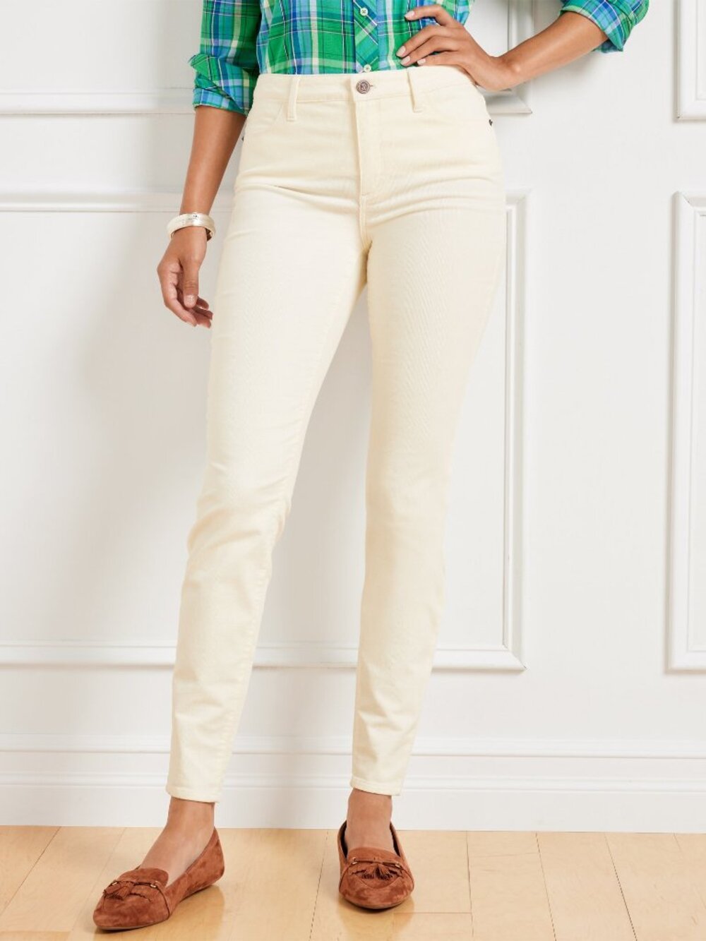 NWOT TALBOTS corduroy jeggings in ivory (sz14)